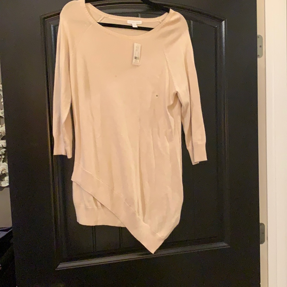 New Cream Sweater with unique waist